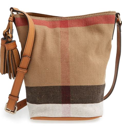 burberry ashby small canvas bucket bag|Burberry Bucket Bags .